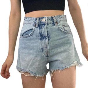 Zara blue denim shorts size 2